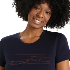 Icebreaker TECH LITE II SS TEE SKI STRIPES Damen - Funktionsshirt -Günstiges Trail Outfit Geschäft 5637954500 d tech lite ii ss tee ski stripes icebreaker 24