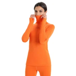 Icebreaker W MERINO LS ROLL NECK Damen - Funktionsshirt -Günstiges Trail Outfit Geschäft 5637954526 c merino ls roll neck icebreaker 24