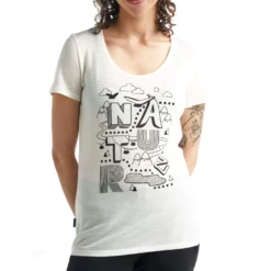 Icebreaker W TECH LITE SS SCOOP NATURE Damen - T-Shirt -Günstiges Trail Outfit Geschäft 5637958104 d w tech lite ss scoop nature icebreaker 24